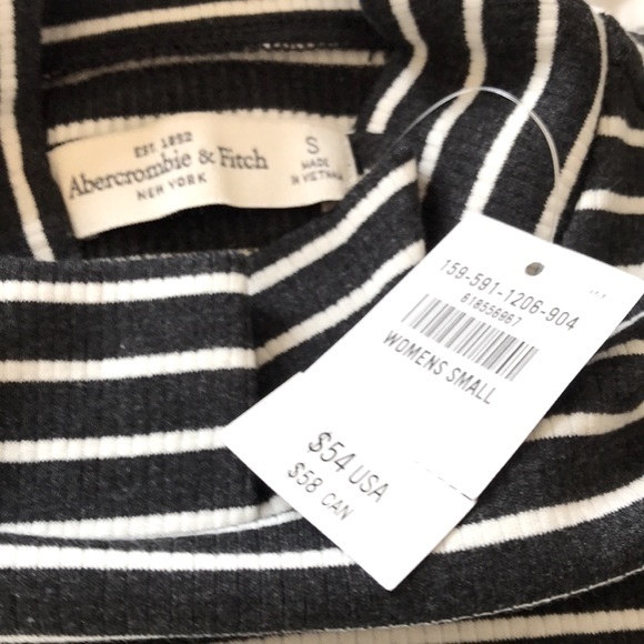 ABERCROMBIE & FITCH Striped Mock Neck Swing Dress - Picture 12 of 12